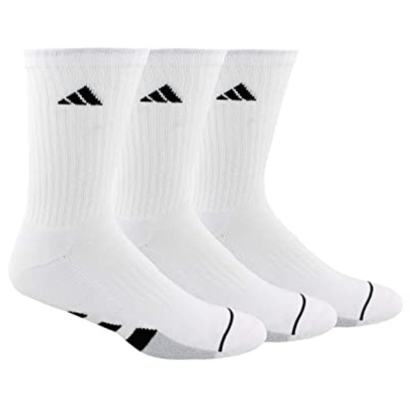 ADIDAS MEN'S CUSHIONED MOISTURE WICKING SOCKS - Picture 1 of 5